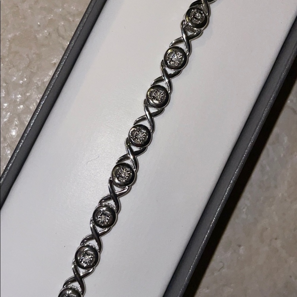 Diamond Clip on Bracelet
